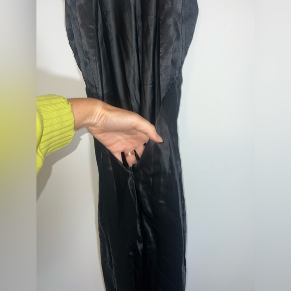 MESHKI new Claire Satin Drape Back Maxi Dress XL - Picture 13 of 15